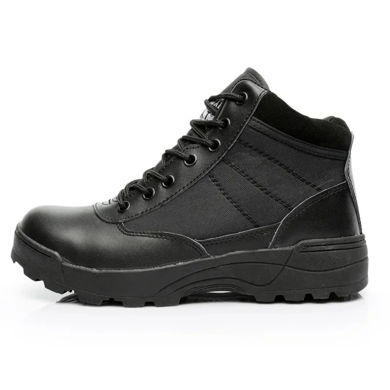 Botas tácticas para el desierto para hombre, botines negros para senderismo y combate, Botas de trabajo para hombre, Botas de trabajo para caza de talla grande - imagen 3