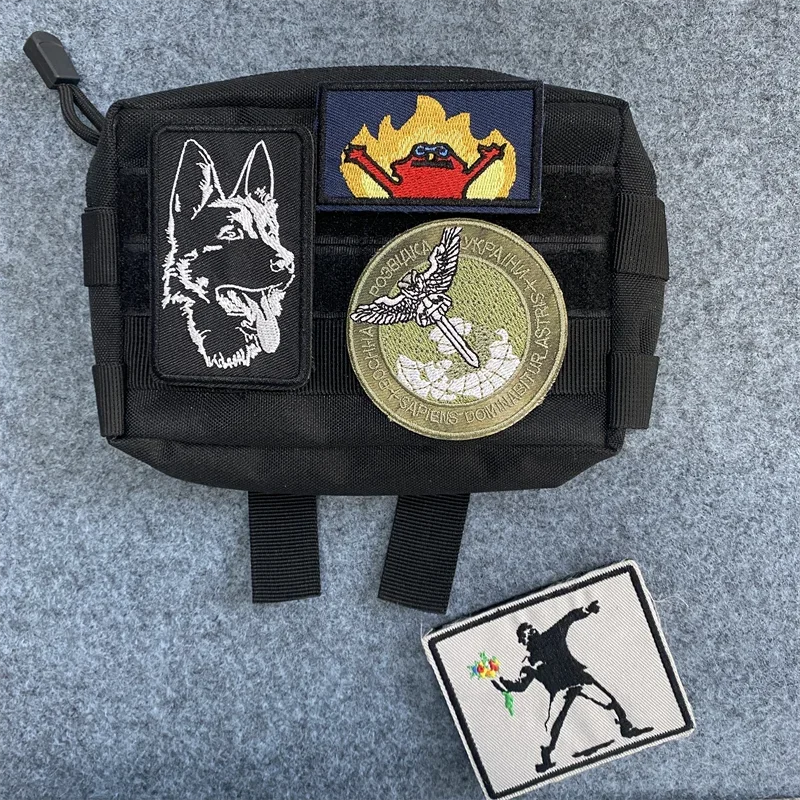 Parche de espada de águila de Call of Duty, pegatina bordada de perro pastor, insignia de moral táctica, parches de mochila divertidos de gancho y bucle - imagen 2