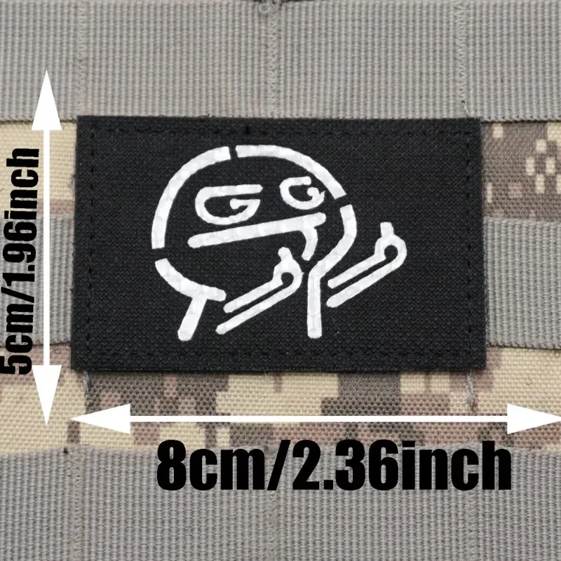 Parches tácticos infrarrojos IR, parches morales reflectantes en mochila, chaleco, ropa, insignias para exteriores, gancho y bucle, 1 ud. - imagen 3