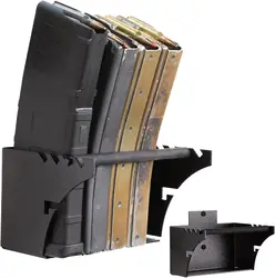 Soporte para mordazas para Rifle de pistola, soporte para cargadores tácticos de montaje en pared, estante de almacenamiento de cartuchos de 5,56mm, 7,62mm y 9mm, soporte para revistas M4 AK AR