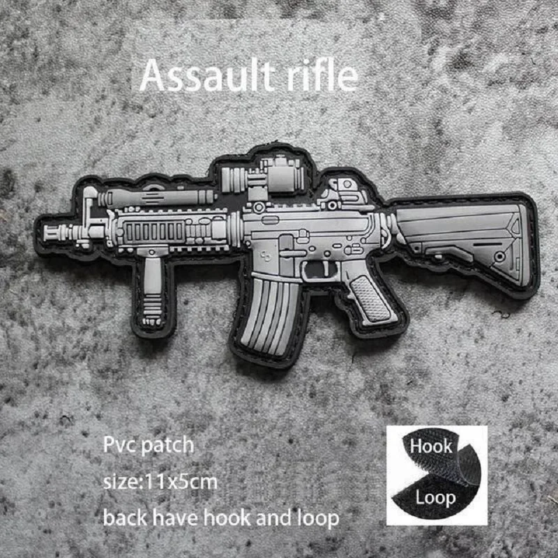 Nuevo brazalete de goma 3D de PVC M416 edición Q, mochila BABAYAGA, colección de moral, parches militares de gancho y bucle rosa SR 25 para ropa - imagen 5