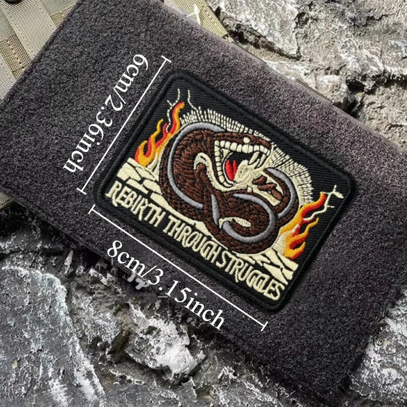Parche táctico de renacimiento a través de golpes, insignia de moral militar, gancho bordado y bucle, mochila, ropa, pegatina decorativa, brazalete - imagen 4