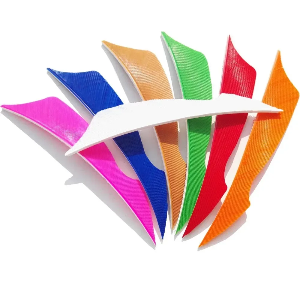 Flecha de carbono para tiro con arco, plumas de pavo de 4 pulgadas con forma de picadura de ala derecha, 50 unidades por lote - imagen 2