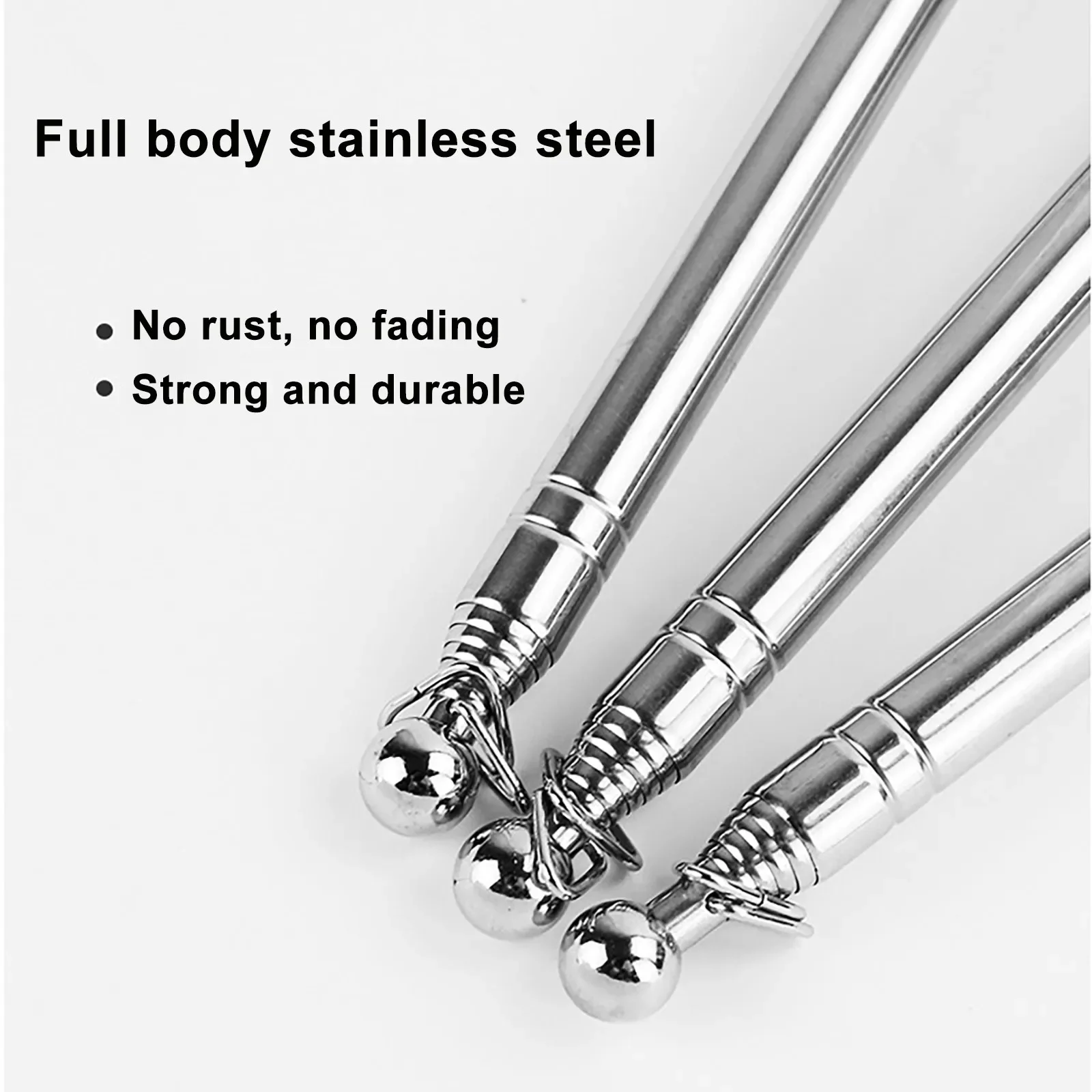 Mastro de bandera de 1,2/1,6/2,0 metros, mango de esponja ligero de acero inoxidable, poste portátil, mastro de bandera ondeante, puntero de enseñanza, Tour - imagen 5