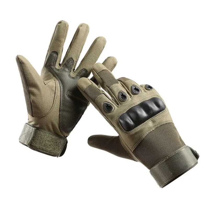 Guantes tácticos de medio dedo con nudillos duros para hombre, combate, caza, tiro, servicio de Paintball, sin dedos - imagen 5