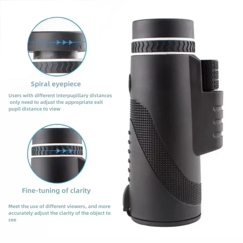 Telescopio portátil con Zoom HD de 5000M, plegable de larga distancia, Mini telescopio potente para caza, deportes, Camping al aire libre, Viajes - imagen 2