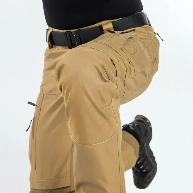 Pantalones Cargo tácticos para hombre, resistentes al desgaste, múltiples bolsillos, pantalones tácticos de caza, pantalones casuales, primavera, otoño, senderismo - imagen 4
