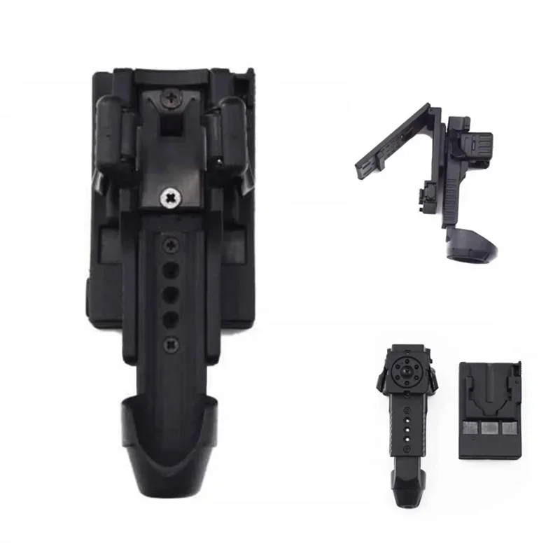 Funda táctica para bastón MOLLE, funda cartuchera para cinturón de servicio, soporte para pulverizador, bolsa para linterna con Clip para cinturón giratorio 360