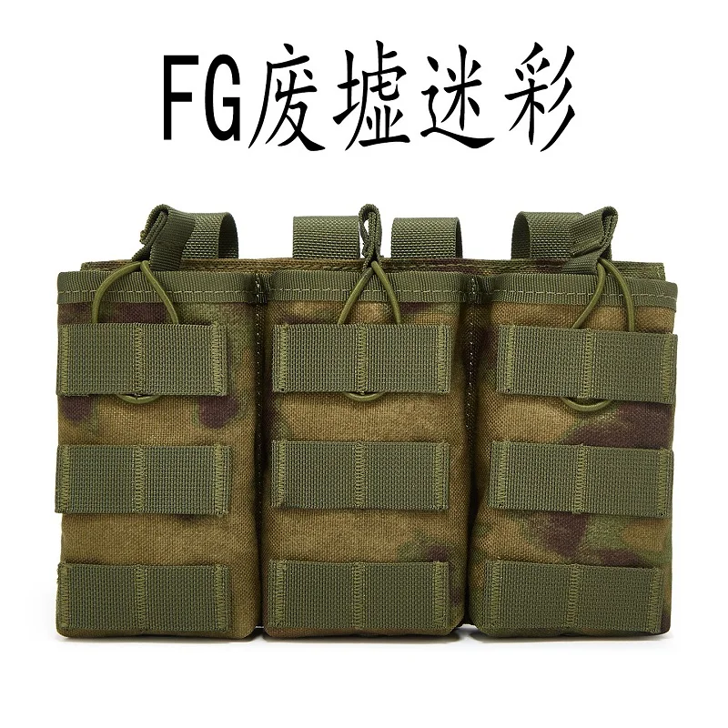 Bolsa MOLLE triple militar resistente para cargadores 5.56 y 7.62 mm - imagen 4