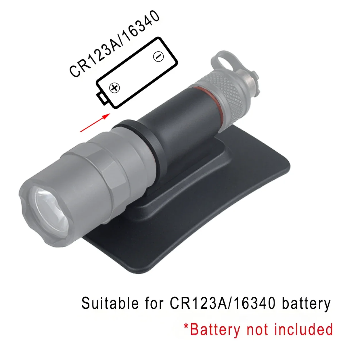 Lámpara para casco M300, Base de Velcro SS MAX, aluminio, serie SF M600, cuerpo de montaje de luz de explorador para linterna IR M300V M323V M600V M622V - imagen 5