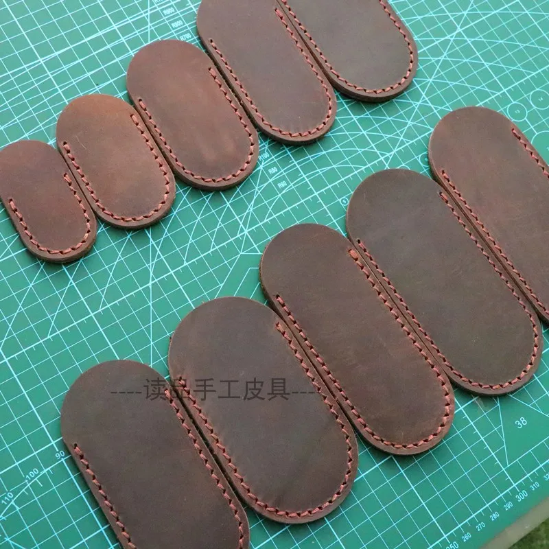 Funda de cuero de vaca auténtico, 10 tamaños, funda para cuchillo plegable, cuchillos del ejército suizo, alicates de cuero, bolsa de cubierta de herramientas, 1 ud. - imagen 2