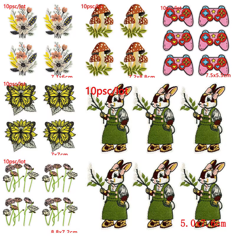 Parche bordado termoadhesivo flores – Infantil para coser o planchar