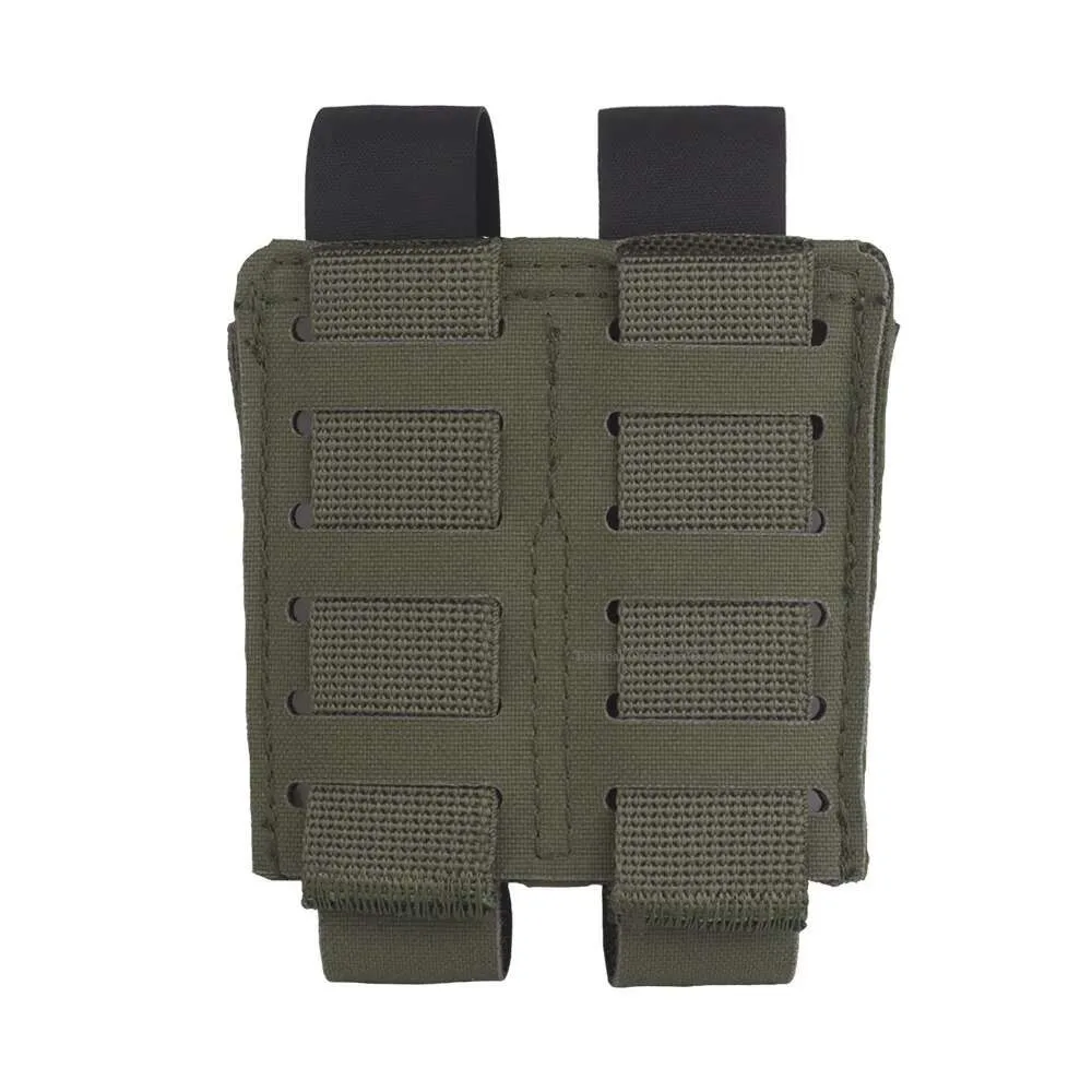Bolsa doble Mag de 9MM, pinzas, bolsa para revista de pistola, estilo Agilit MOLLE, chaleco de caza Airsoft de liberación rápida, equipo de cinturón táctico - imagen 4