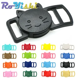 Hebilla de seguridad plástica collar gato paracord colores mezclados