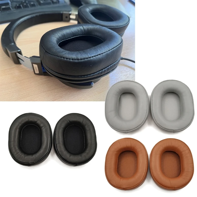 Almohadillas repuesto piel oveja para auriculares ATH-MSR7 MSR7b MSR7SE MDR-7506 almohadillas para auriculares mangas - imagen 3
