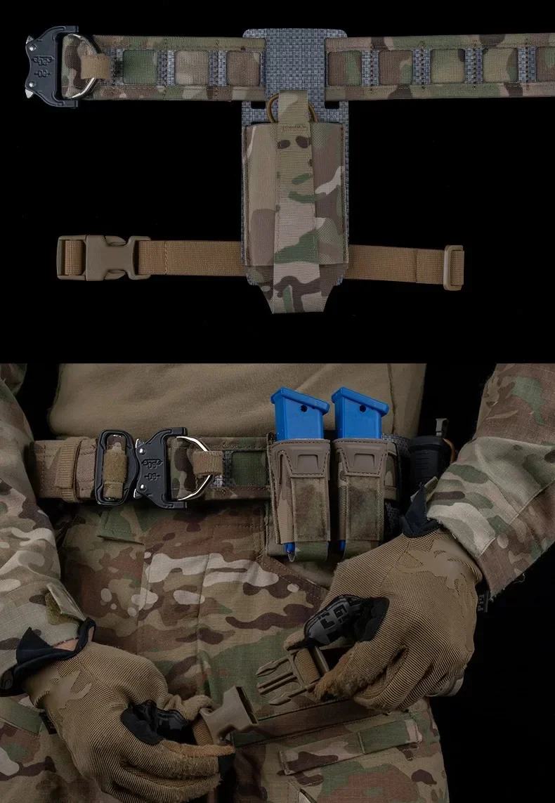 Paquete adaptador de bolsa magnética individual, Panel adaptador, plataforma de extensión de cinturón para bolsas Molle, bolsa para revistas - imagen 5