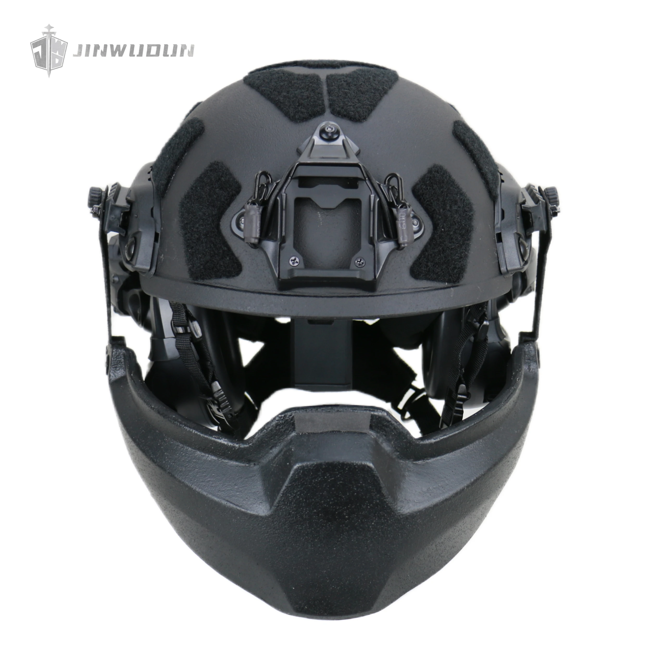 UHMWPE NIJ IIIA Protección universal de la mandíbula a prueba de balas Casco FAST MICH Máscara protectora extraíble de media cara - imagen 2