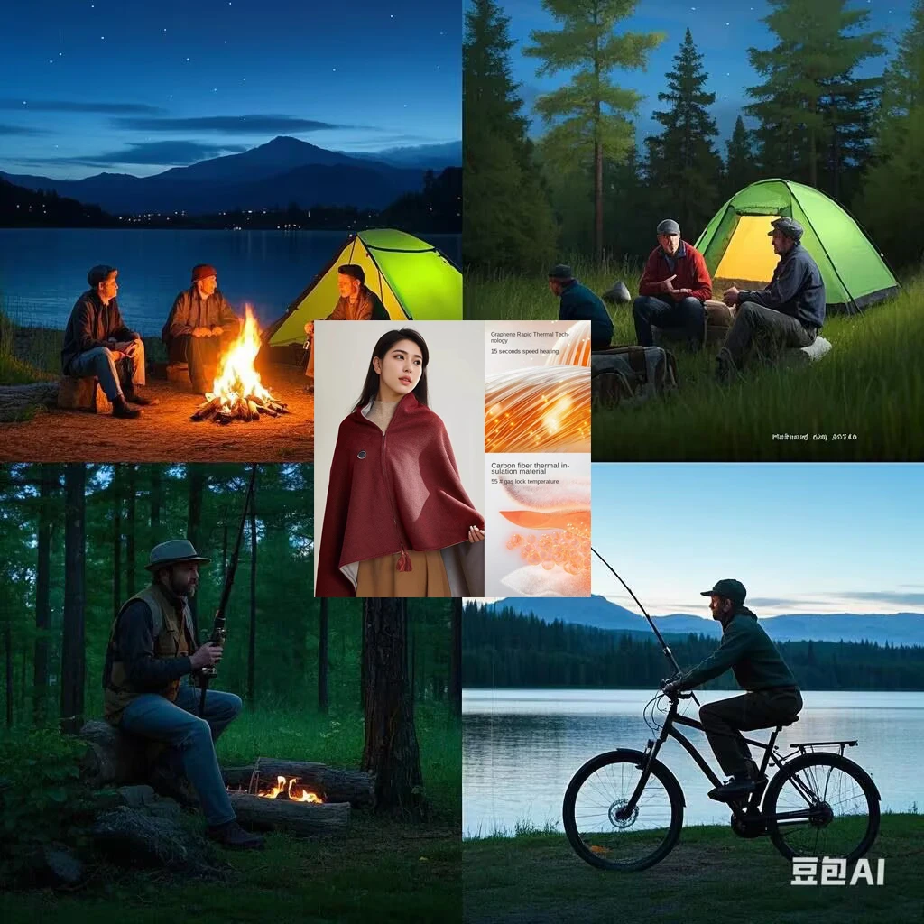 Manta portátil con calefacción Usb, Banco de energía vinculado, sofá para el hogar, Camping, oficina, mantas de viaje, primavera, Otoño e Invierno, con aire acondicionado - imagen 4