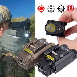 Linterna exploradora colgante táctica, indicador láser IR, punto rojo, puntero láser verde, lámpara exploradora para pistola, luz de Metal Airsoft