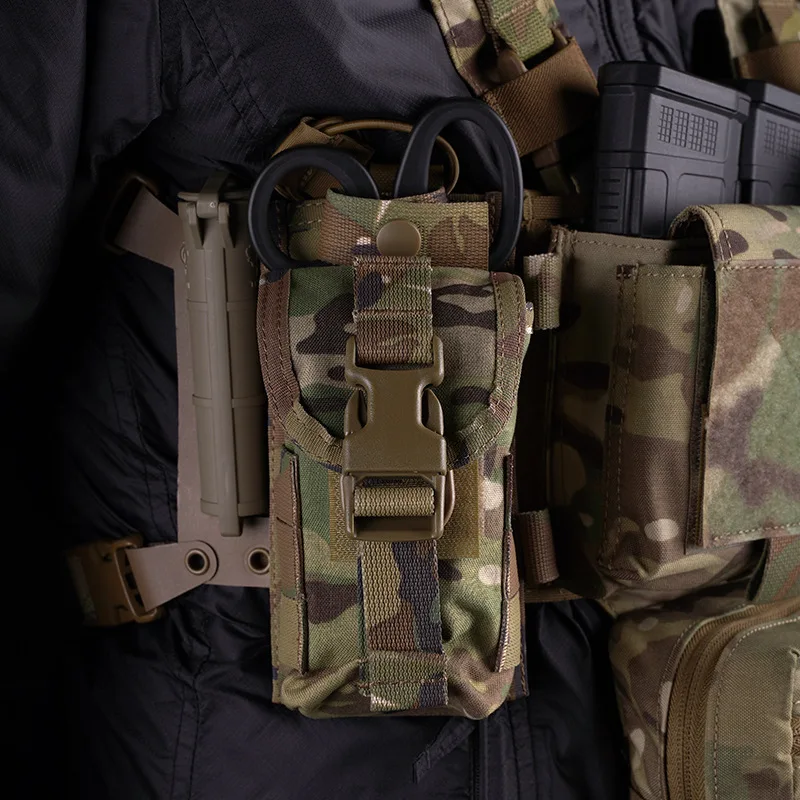Bolsas tácticas de Airsoft para caza, Kit de primeros auxilios compacto, bolsa médica, tijeras de Trauma de emergencia, bolsa de almacenamiento de supervivencia - imagen 2