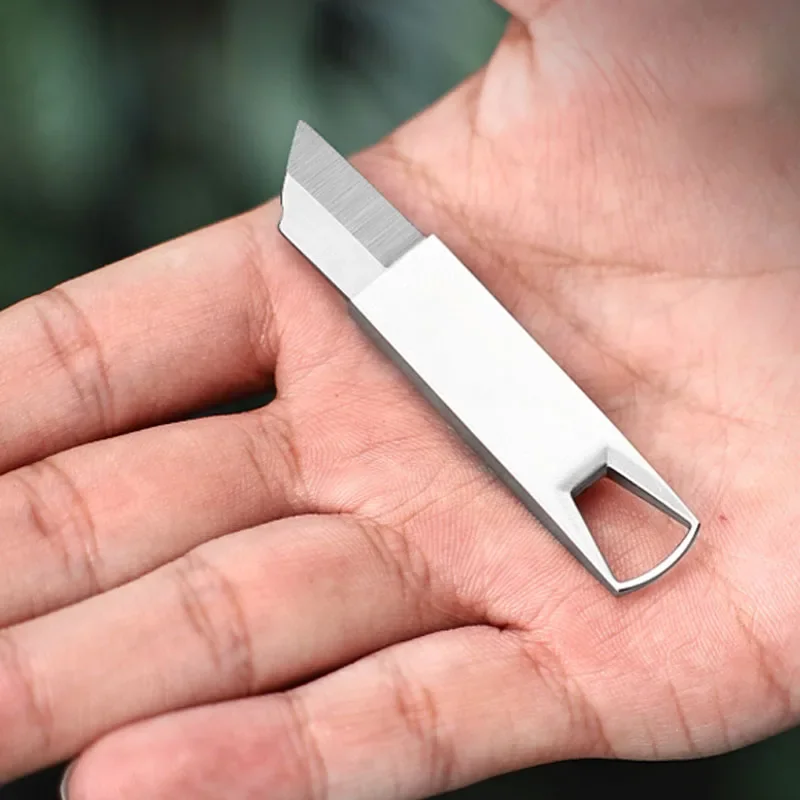 Mini cuchillo recto para llavero colgante, acampar aire libre - imagen 2