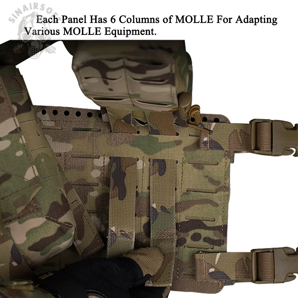 Aparejo de pecho táctico alfa 34, chasis dividido, arnés en H, corte láser MOLLE 556 762, pistola, Rifle, bolsa para revistas, caza, Airsoft, estilo SS - imagen 5