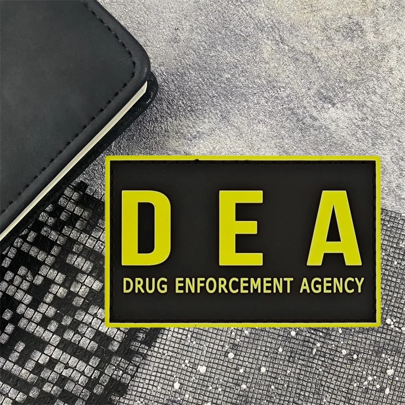 AGENCIA DE ENFORCEMENTO DE DRUG parche de PVC 3D de ropa emblema divertido Oeteldonk mochila táctica accesorios de sombrero gancho bucle DEAMilitar - imagen 2