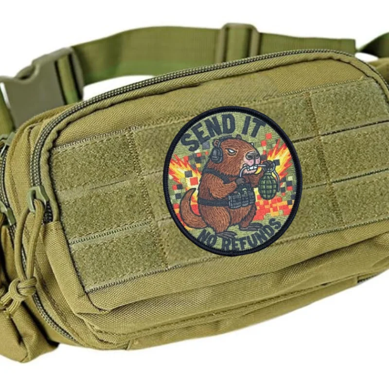 Parche táctico Beaver para chalecos MOLLE con gancho y bucle