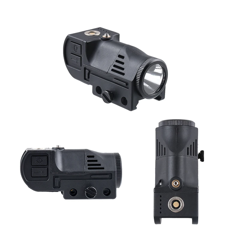 Linterna USB RD/GN/BU, luz combinada, 500 lúmenes, antorcha de pistola, carga magnética, luz de pistola Glock, lámpara estroboscópica, riel Picatinny de 20mm - imagen 5