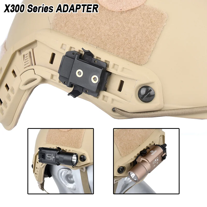WADSN adaptador de riel OPS para casco táctico, accesorio multifuncional Surefir M300 X300, Clip deslizante para linterna Airsoft, 20MM - imagen 4