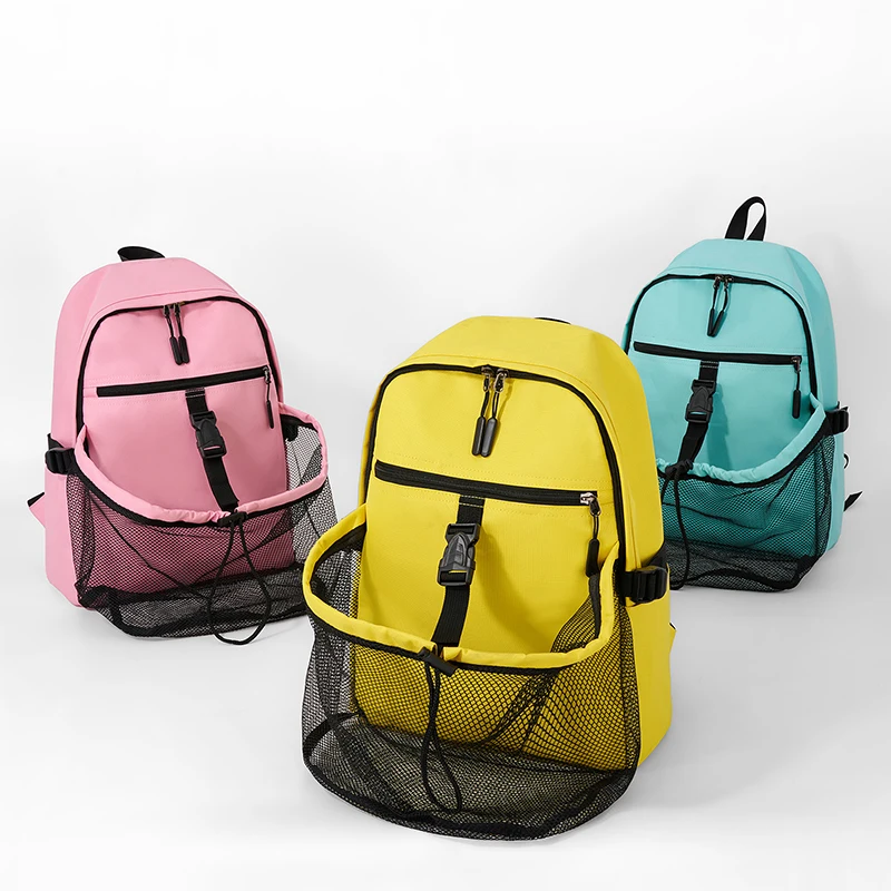 Mochila de entrenamiento de fútbol y baloncesto, bolsa de voleibol con bolsillo de malla para deportes al aire libre, bolsas de gimnasio, mochilas portátiles con cordón para estudiantes - imagen 2