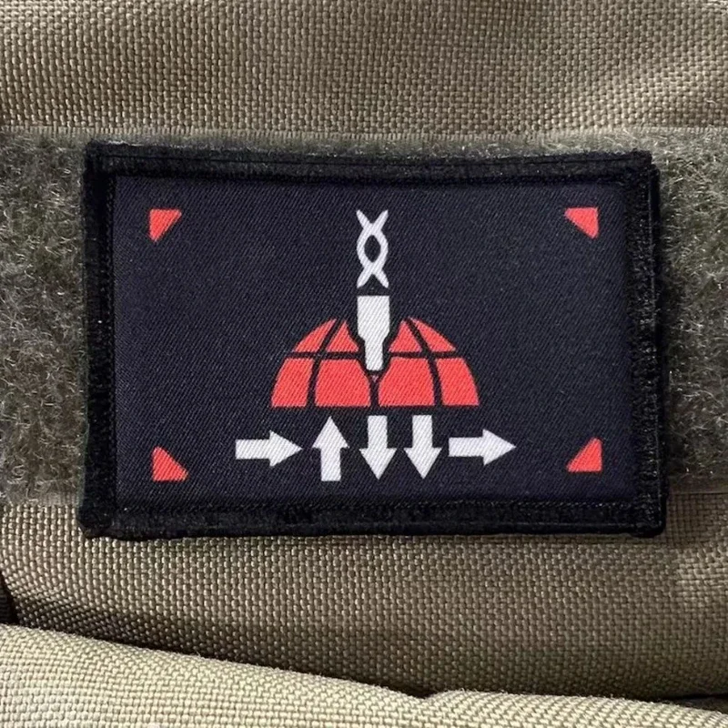 Hell buzos parche bordado, pegatinas tácticas de bomba de strágem Super Earth, insignia de Moral de gancho y bucle, parches de calavera para ropa - imagen 5