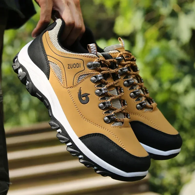 2025 zapatillas de deporte al aire libre para Hombre, botas ligeras impermeables para Hombre, Zapatos de senderismo informales para combate en el desierto, Zapatos para Hombre de talla grande 48 - imagen 3