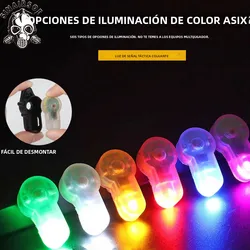 Luz estroboscópica táctica para casco, Mini señal de seguridad con gancho y bucle, luz estroboscópica de supervivencia colgante, equipo de caza Airsoft para senderismo