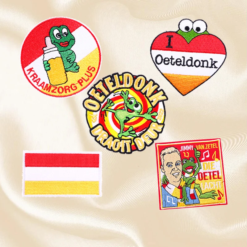 Parche bordado con emblema de Oeteldonk, conjunto de parches para planchar para ropa, Carnaval y Países Bajos, bricolaje, nuevo - imagen 5
