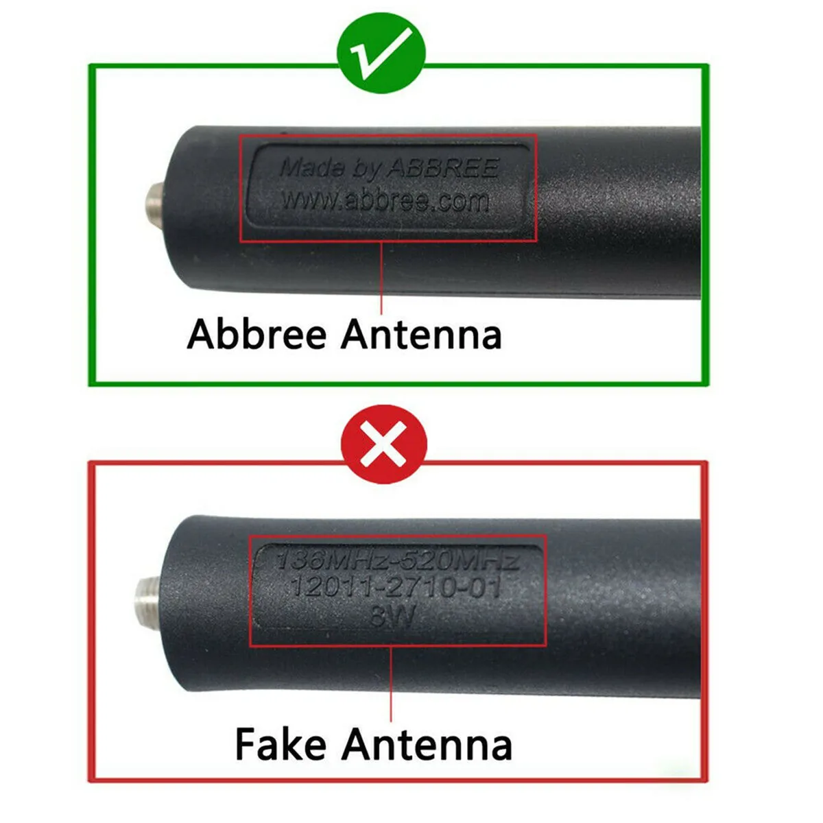 Antena táctica ABBREE CS 39CM conector SMA hembra/macho antena suave UHF VHF de doble banda para Radioaficionado Baofeng Quansheng Abbree - imagen 5