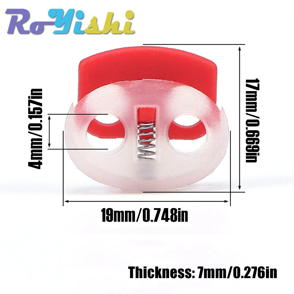 10 unids/pack de cordón de plástico transparente, tapón de cuentas, Clip de palanca, cordón, ropa deportiva, mochila, abrazadera de cordón, accesorio artesanal DIY - imagen 3