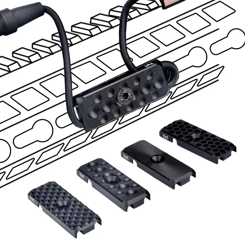 Sistema de guía de cables CNC táctico, máquina de gestión de cables para riel de 20mm MLOK KEYMOD SF M600 M300, interruptor de linterna para caza - imagen 4