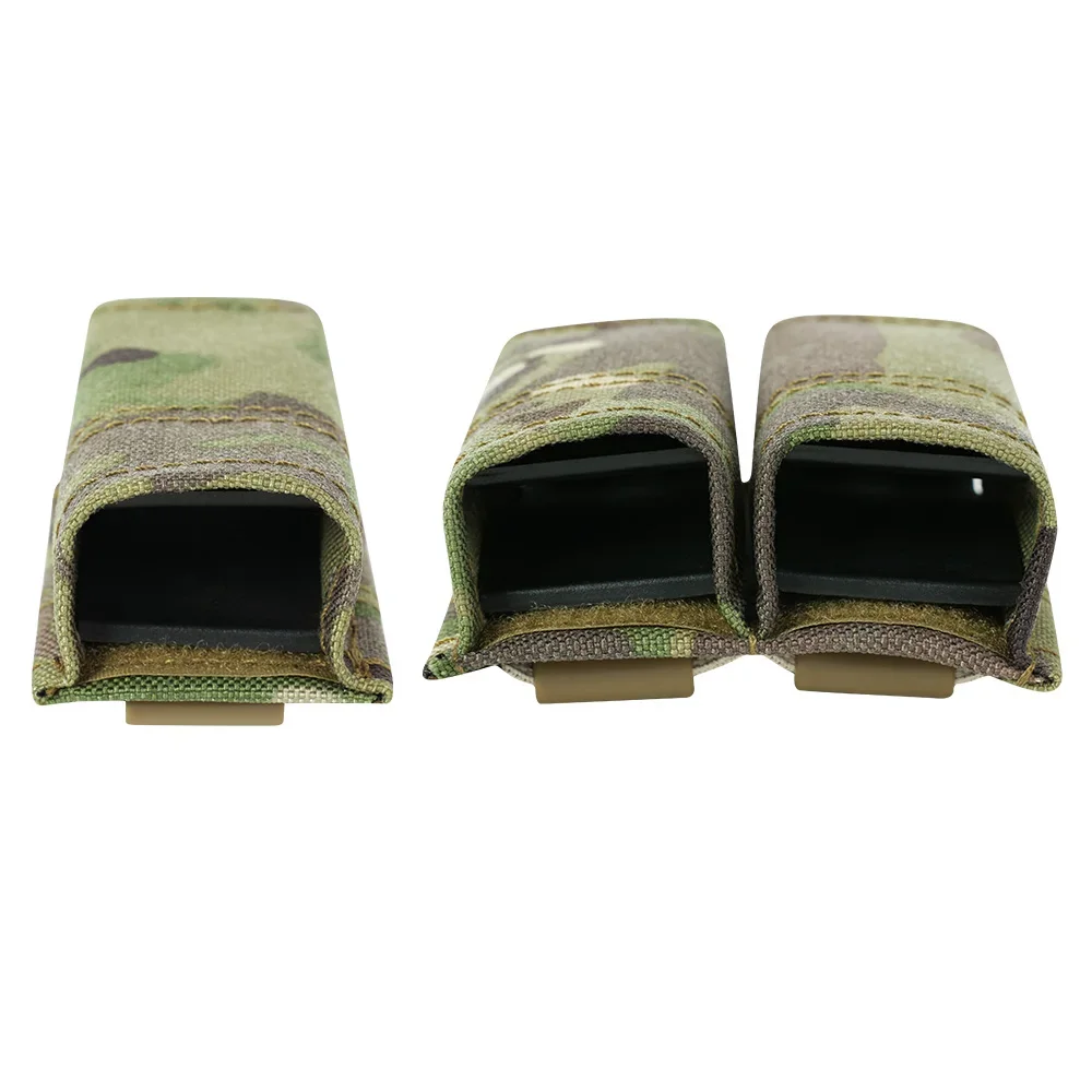 Bolsa táctica para revistas y pistola, bolsa individual rápida de 9MM, soporte doble para Airsoft de caza con Clip de soporte de nailon - imagen 5