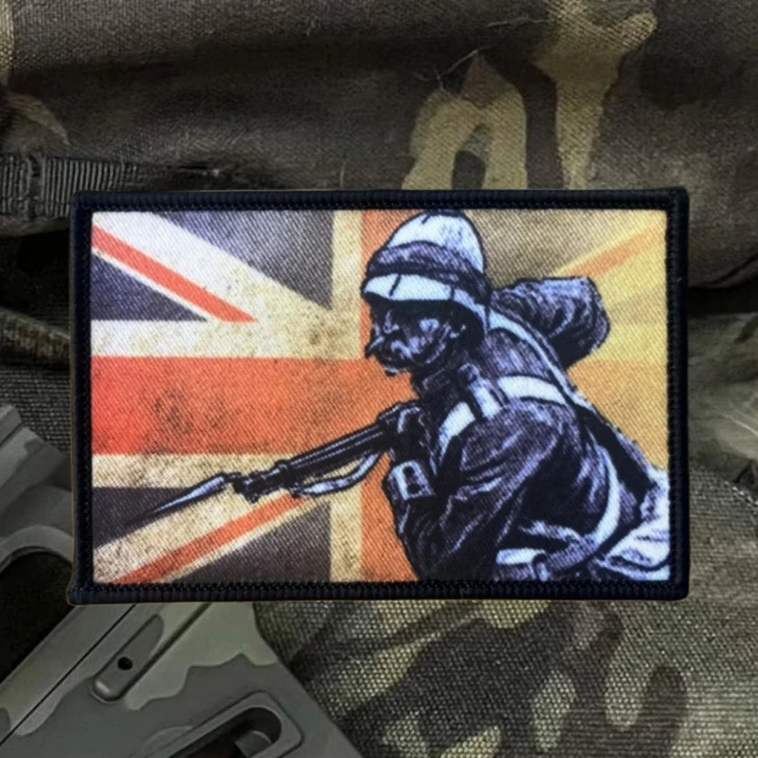 Parche táctico de moral de Redcoat británico, parche impreso con bandera de Zulu, brazalete militar, insignia de gancho y bucle, accesorios para mochila, pegatinas - imagen 4