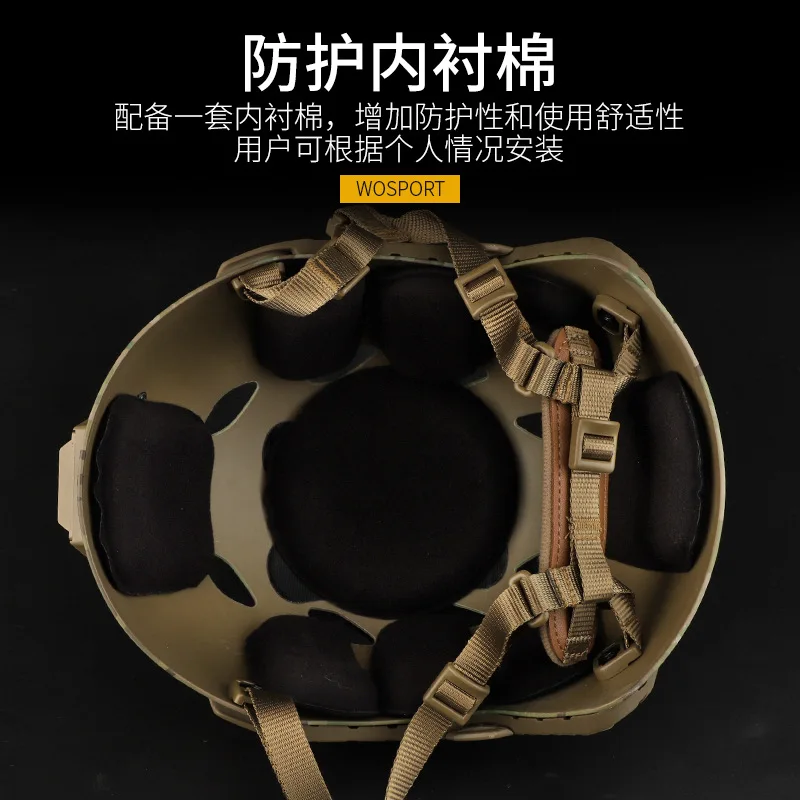 Casco táctico de camuflaje para exteriores, de corte alto rápido, versión corta, OPS-CORE SF, SUPER HIG H Cut - imagen 3