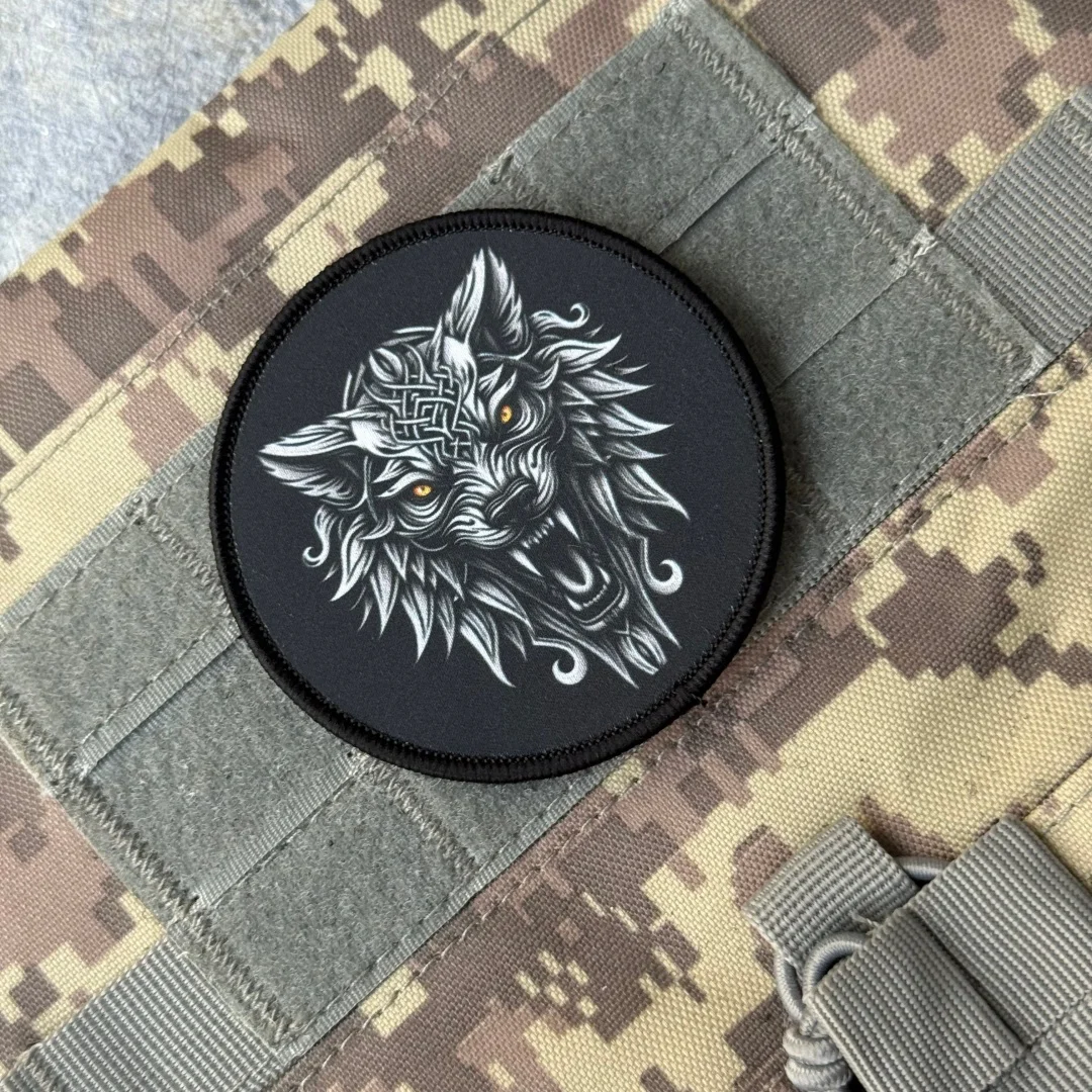 Parche táctico de lobo morale Honor God - Velcro para ropa