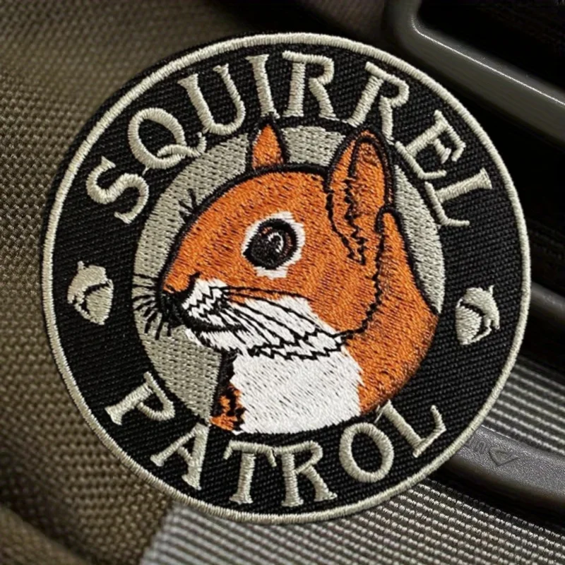 Parche bordado de la patrulla de ardilla, chaleco táctico, insignia de moral con gancho y bucle, pegatinas decorativas para mochila, parches para brazalete para ropa - imagen 5