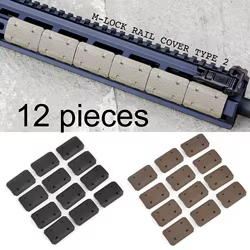 AR15 12 piezas M-LOK Airsoft Rail cubierta Airsoft MLOK sistema Protector de mano accesorios Kit Subzero Protector de mano