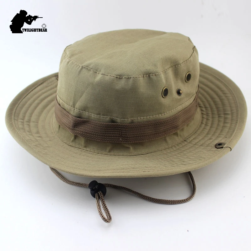 Sombreros Boonie de camuflaje al aire libre, sombrero de pescador de alta calidad, sombrero de cubo informal, caza, senderismo, pesca, gorra de escalada, 26 colores, MF23 - imagen 4