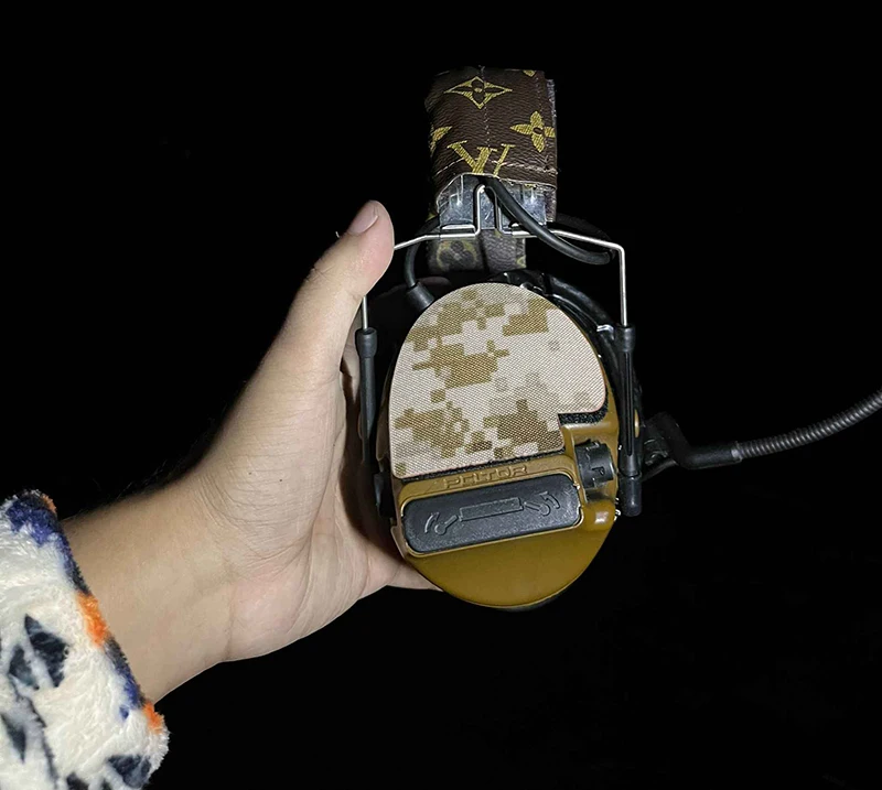 Panel de cubierta de camuflaje para auriculares al aire libre, sujetadores de gancho y bucle compatibles con la serie II/III/V/VI - imagen 3