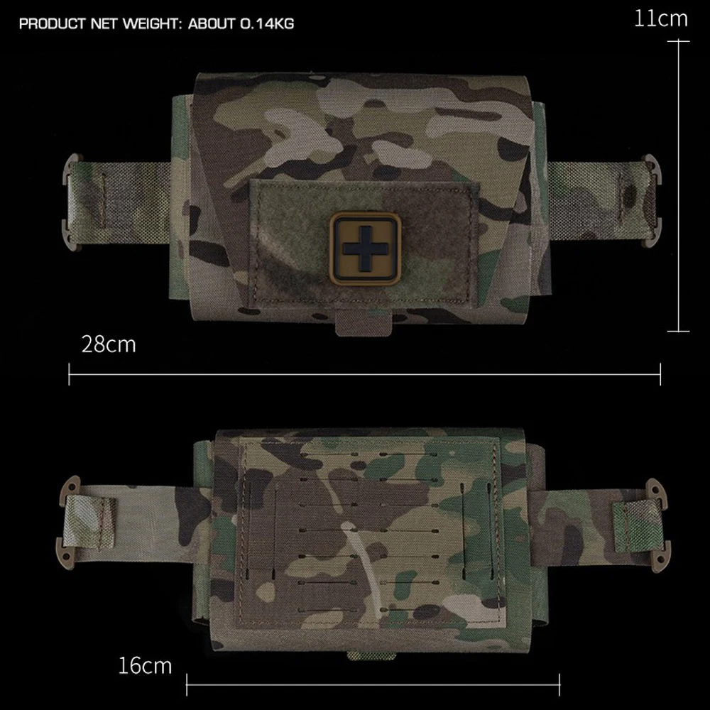 Bolsa médica táctica V2, pequeña bolsa de liberación rápida para caza al aire libre, deportes de acampada, bolsa para traumatismos, sistema MOLLE, cinturón de combate portátil - imagen 2