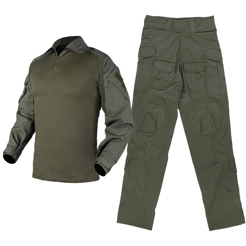 Uniforme táctico verde G3, traje de camuflaje Milit para exteriores, pantalones de caza, camisas de senderismo Gen3, trajes de entrenamiento, conjunto de ropa de Paintball Airsoft - imagen 4