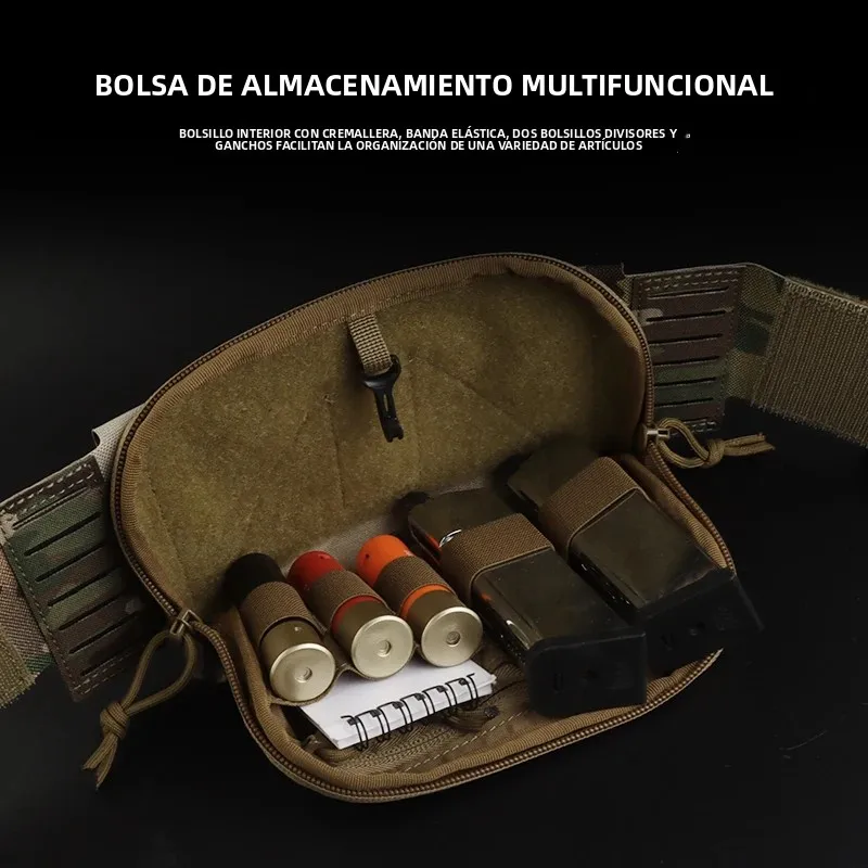 Placa táctica estilo Agilit, bolsa administradora de 2a capa para bolsa Triple Mag de calibre múltiple, chaleco compacto frontal, accesorio portador de placa - imagen 3