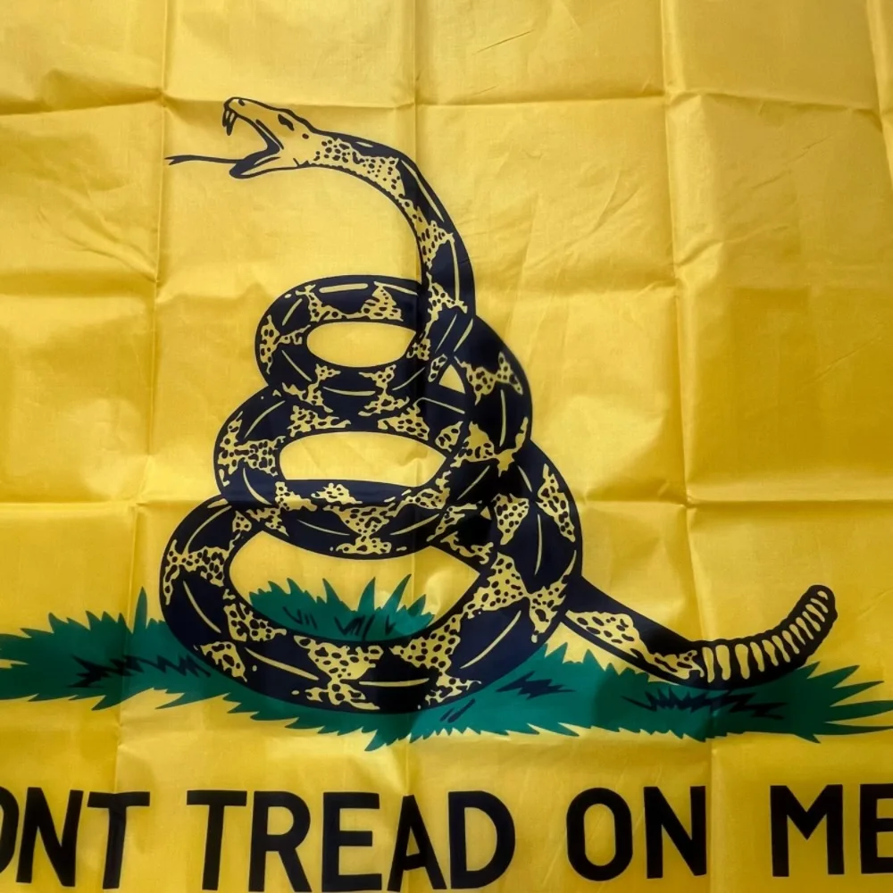 Bandera Gadsden "Don't Tread on Me", 90x150cm, banderas para fiesta de té "liberty or death", pancarta colgante de poliéster con serpiente sonajero
